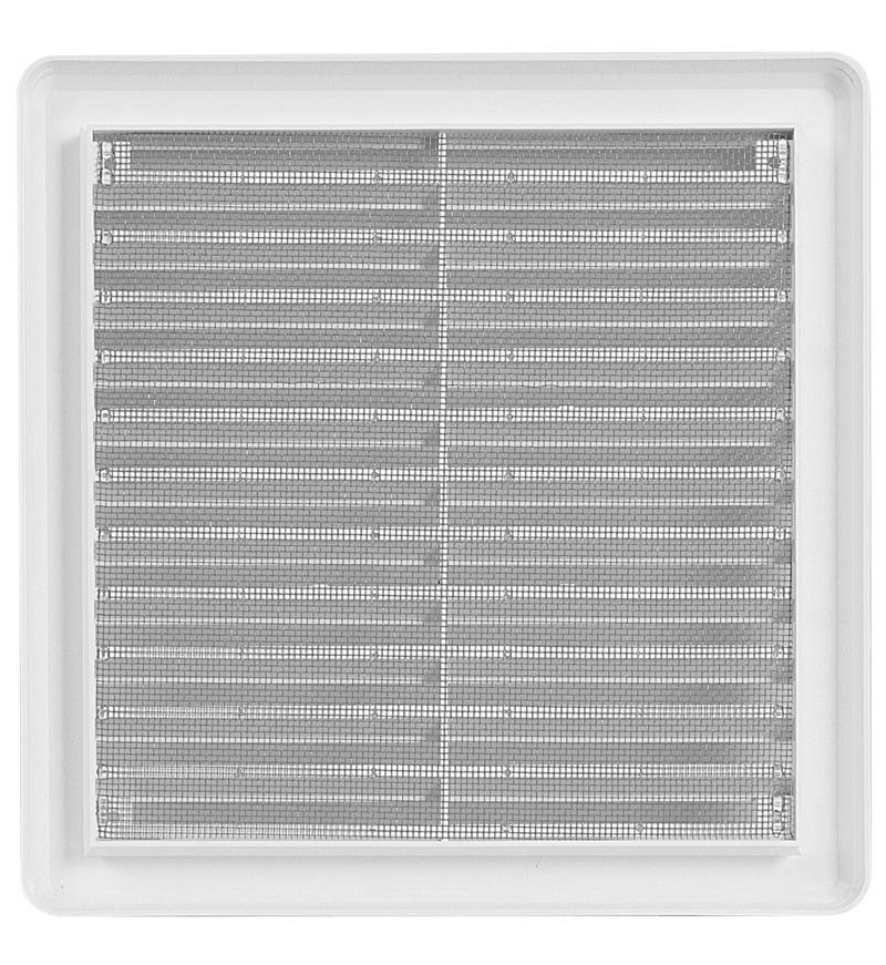 Větrací mřížka se síťovinou - krytka 200x200 bílá Větrací mřížka se síťovinou - krytka 200x200 bílá - Větrací mřížky hranaté Větrací mřížka se síťovinou - krytka VM K
