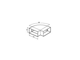 Koleno vodor.ploché CKH 2x110x55 0615_ckh_2x110x55