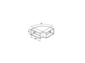 Koleno vodor.ploché CKH 2x220x55 0661_ckh_2x220x55