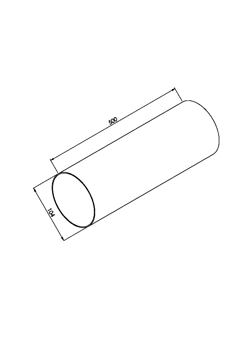 Kulatý kanál V 104x500
