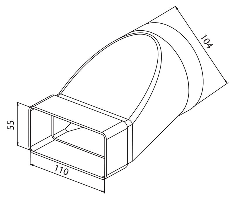 Přechodový kus CZD 104/110x55