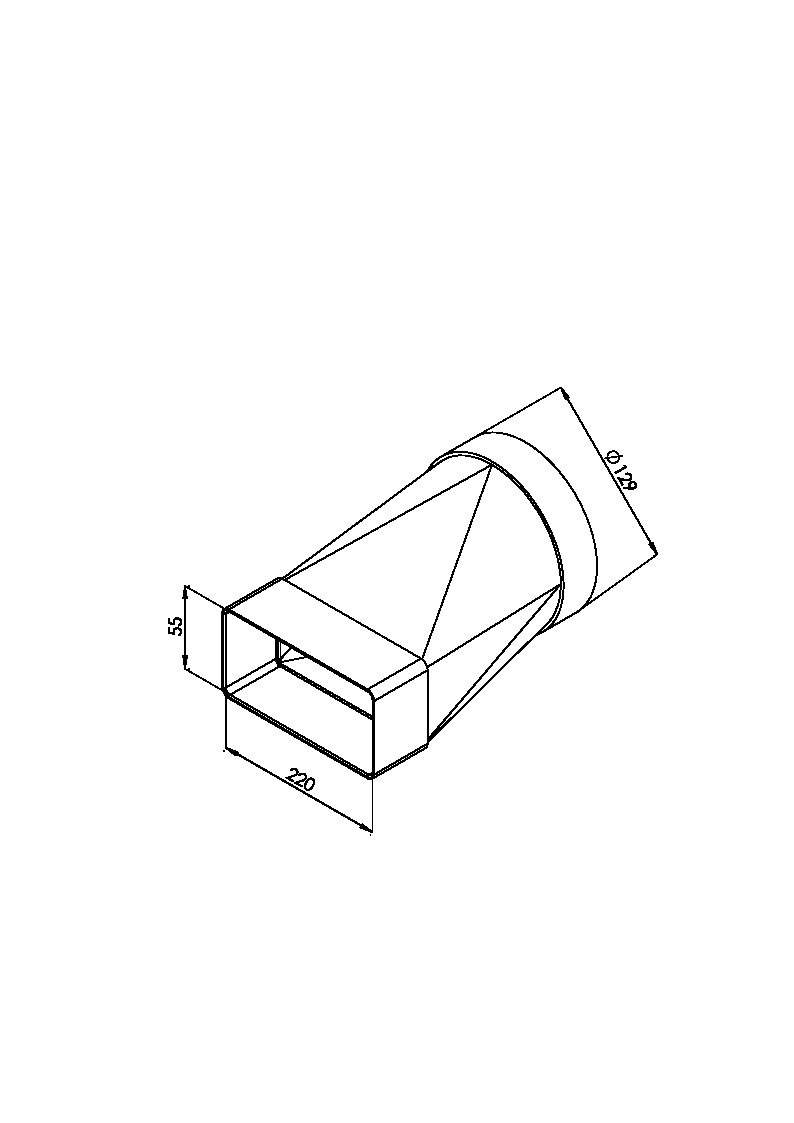 Přechodový kus CZD 129/220x55