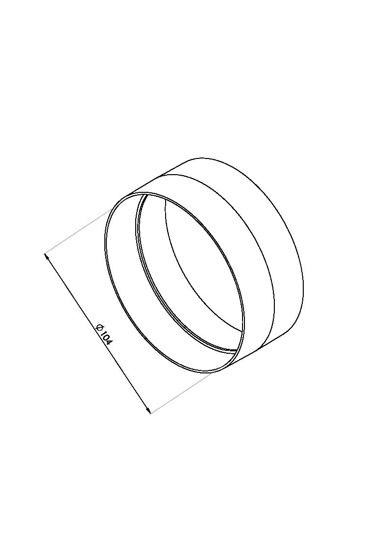 Spojka kulatého kanálu CVO 107