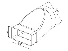 Přechodový kus CZD 104/110x55 0630_CZD-104_110x55_web_techn