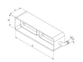 Sběrač s odvodem kondenzátu SBK 220x55 B 0691_SBK-B_techn