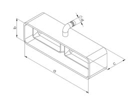Sběrač s odvodem kondenzátu SBK 220x55 P 0690_SBK-P_techn