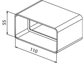 Spojka plochého kanálu CVP 110x55 0616_CVP-110x55_techn