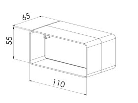 Zpětná klapka plastová ZKP 110x55 0692_zkp-110x55_techn