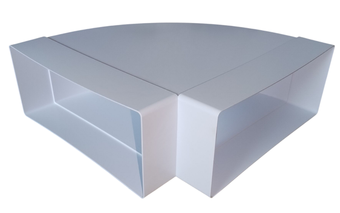 Koleno vodor.ploché CKH 2x220x90 Koleno vodor.ploché CKH 2x220x90 - Ventilační systém plochý (110x55, 220x55, 220x90) Koleno vodor.ploché CKH