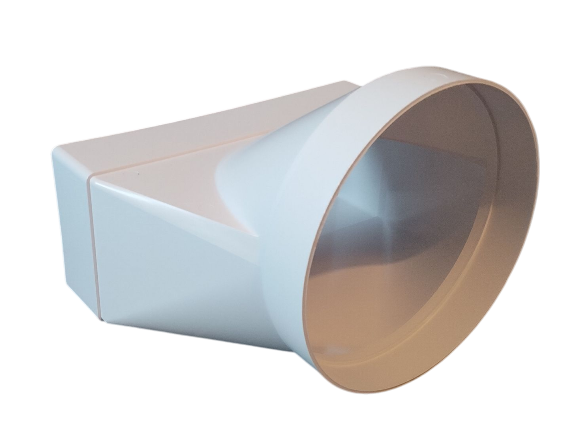 Přechodový kus CZD 158/220x90 - Ventilační systém kulatý (100, 125, 150) Přechodový kus CZD