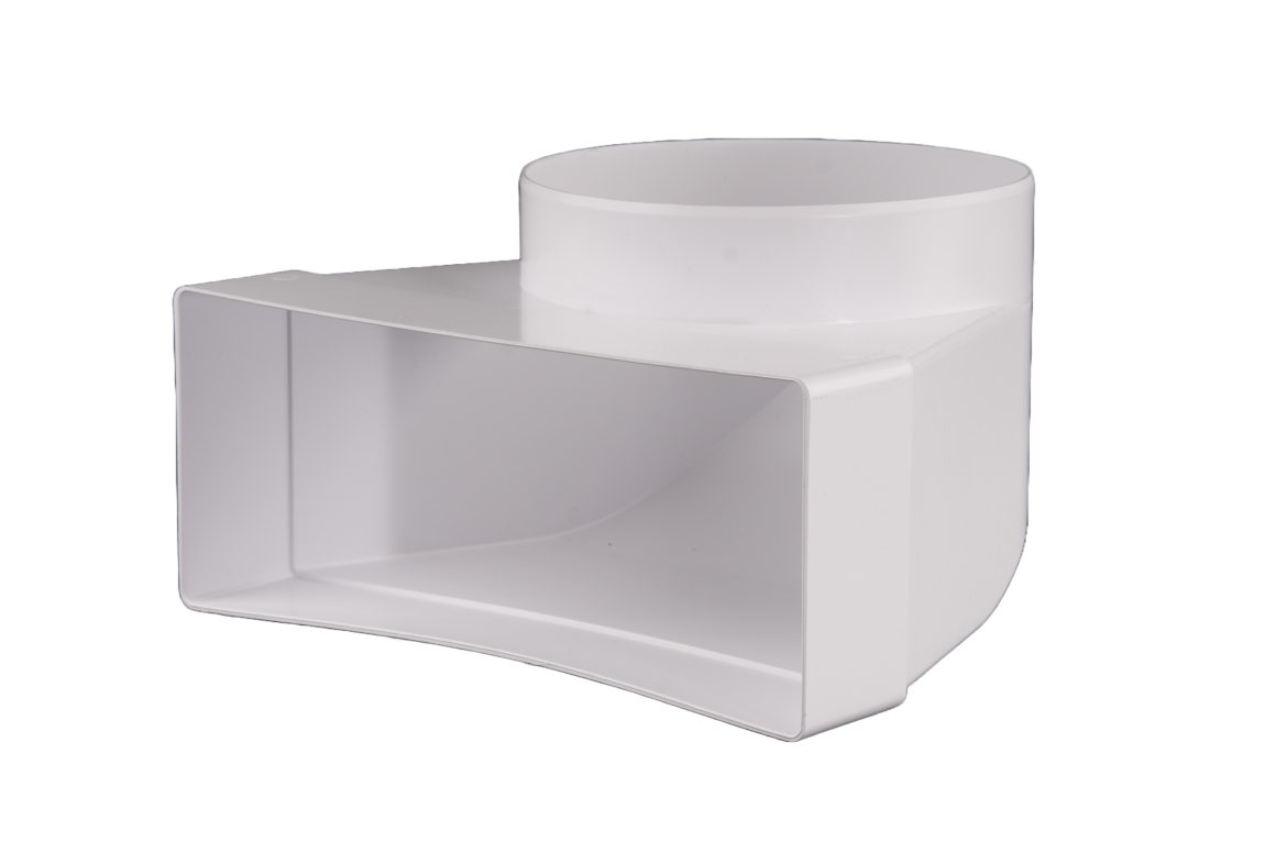 Přechodový kus koleno CKZ 150/220x90 - Ventilační systém kulatý (100, 125, 150) Přechodový kus CKZ