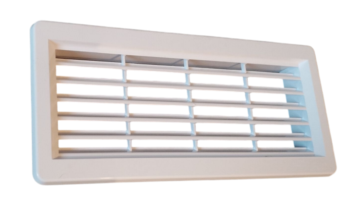 Větrací mřížka 220x90 bílá Větrací mřížka 220x90 bílá - Ventilační systém plochý (110x55, 220x55, 220x90) Větrací mřížka k plochému kanálu