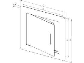 Hliníková dvířka Exkluziv Antracit 200x300 0163_NDE-techn-1