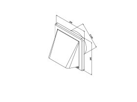 Větrací mřížka gravitační - klapka 200x200 GK/150 antracit VMGK-200x200-tech