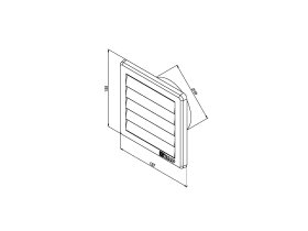 Větrací mřížka gravitační 150x150 G/100 antracit VMG-150x150-tech