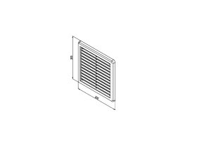 Větrací mřížka se síťovinou - krytka 200x200 antracit VM-200x200-A-tech